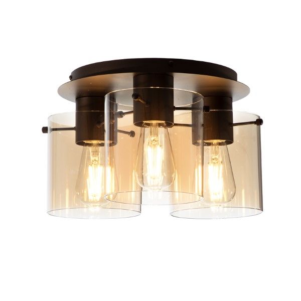 The Lighting Warehouse - Ceiling Light Jiraiya 3 Light Amber