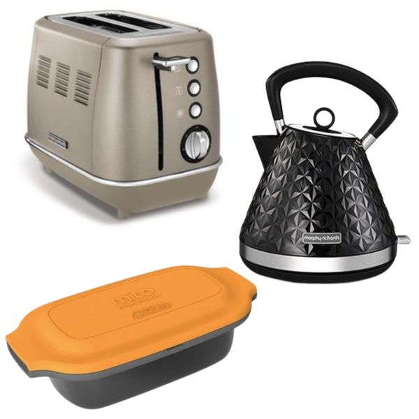 Morphy Richards - 2 Slice 900W Evoke Toaster, 1.5L Kettle &amp; Multi-use Pot