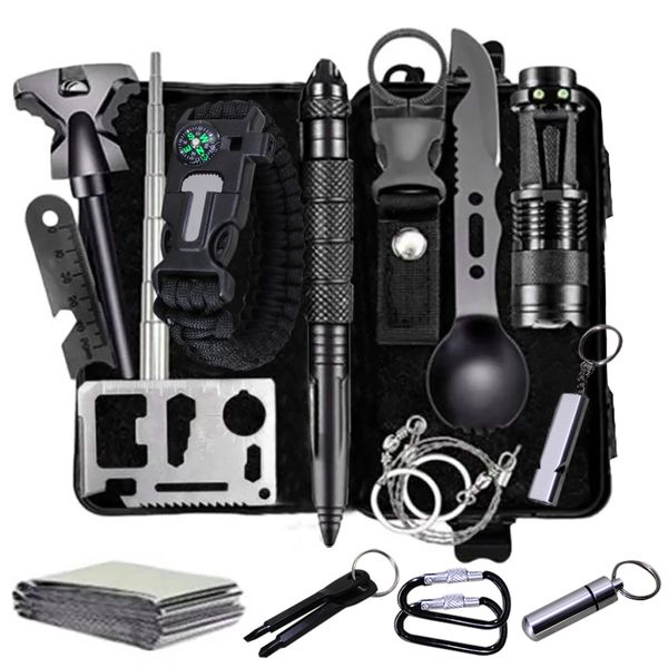 LMA 16 Piece Camping Outdoor Ultimate Survival Tool Kit