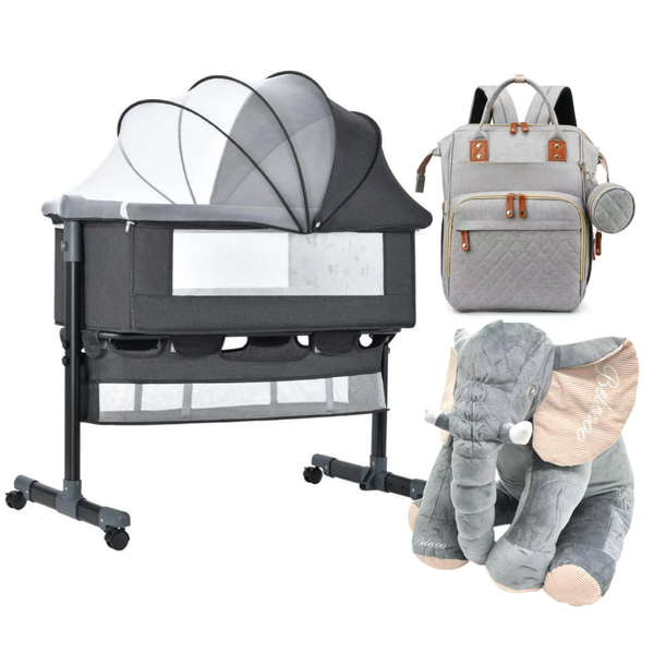 Belecoo Elephant Pillow , Nappy Bag &amp; 3in1 Baby Bassinet Cot Bed/Crib Combo