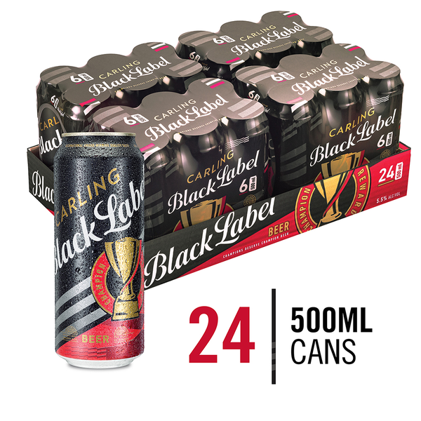 Carling Black Label Local Beer 24 x 500ml Can