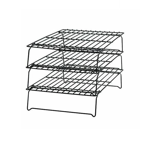A set of 3 Stackable &amp; Collapsible Cooling Racks - Black