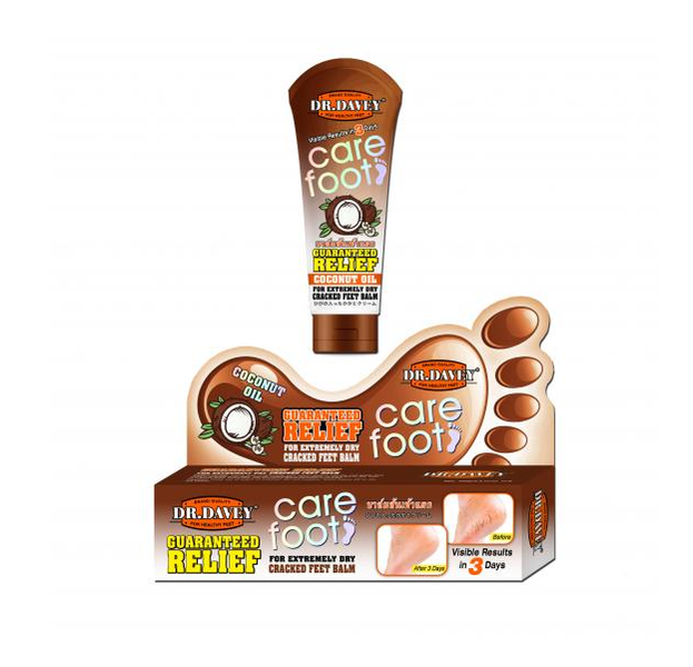 Dr. Davey Coconut Oil Foot Balm - Cracked Heel Repair Cream 3 Day Results