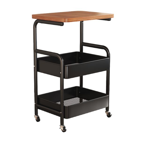 Kitchen or Home Trolley Storage Rack - Black