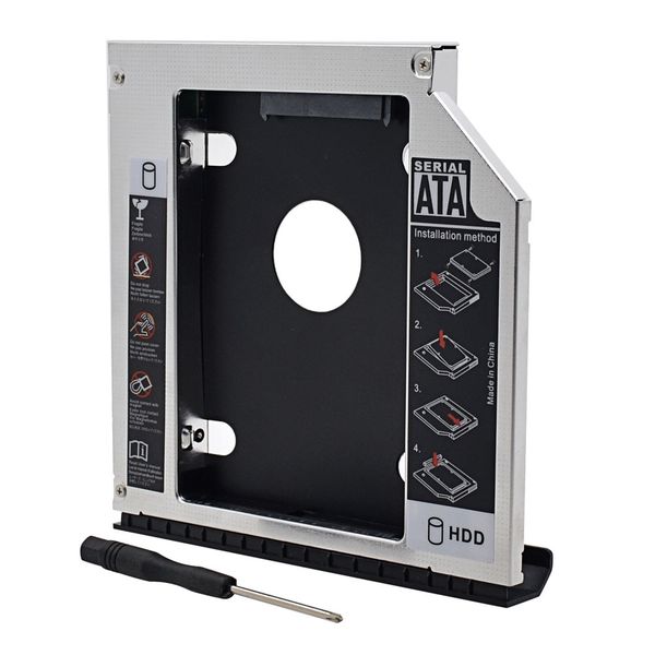 Entratech 9.50mm Second HDD Caddy 2nd SATA 2.5" Hard Disk Drive