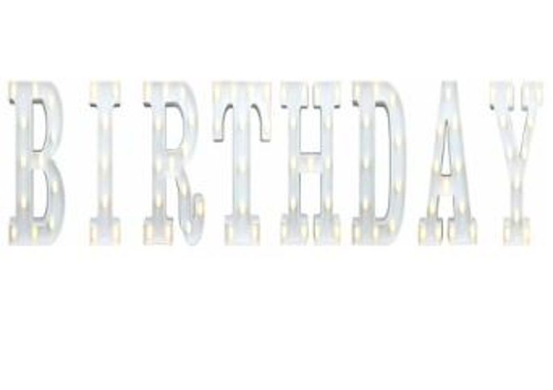 JP Portable LED Letter Lights - Birthday
