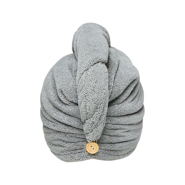 Fast-Drying Microfiber Towel With Built-In Button &amp; Loop Closure - Grey