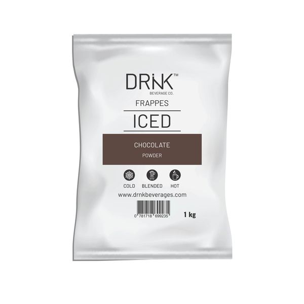 DRNK Chocolate Powder 1kg - Rich, Creamy Milk Chocolate Frappe Mix