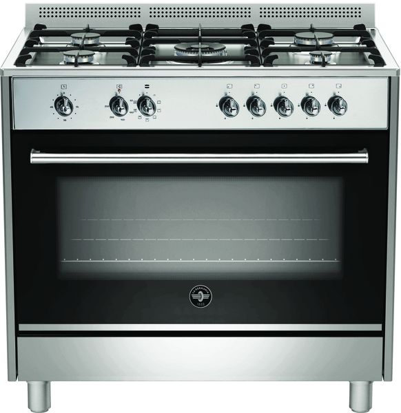 La Germania Rustica 90cm Gas Stove 5 Gas Burners 9MF Electric Oven S/ Steel