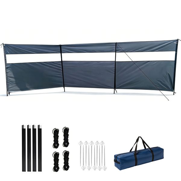 Wind Breaker 5mx1.4m Camping Wind Protection Privacy Fence Stove Windscreen