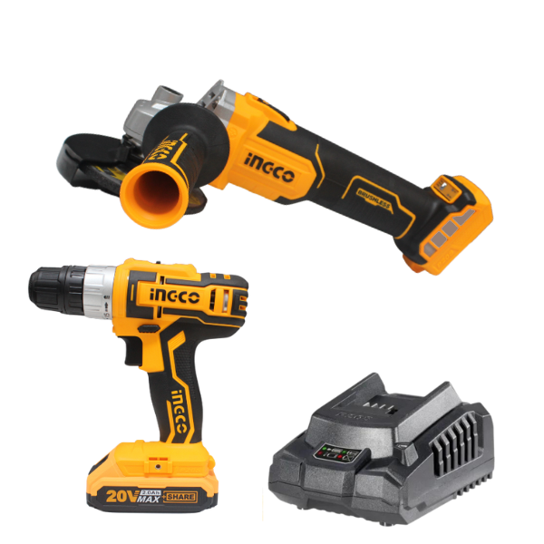 Ingco Cordless Drill and Grinder with 2.0AH Battery and Charger