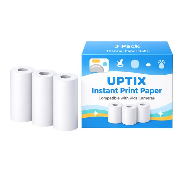 3 Rolls of Thermal Paper for Uptix Pro Uptix Kids Instant Print Cameras