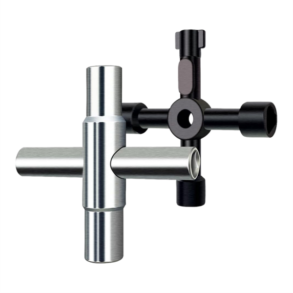 2 Pieces 4 Way Key Wrench, Multifunctional Water Utility