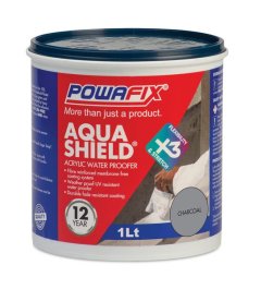 Powafix Aquashield 1 L Charcoal Fibre reinforced Pure Acrylic waterproofer