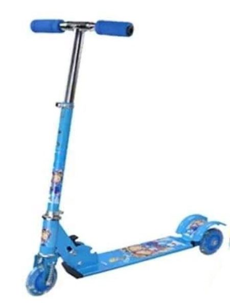 Kids Scooter with LED Flashing Wheels - Adjustable Handlebar Height