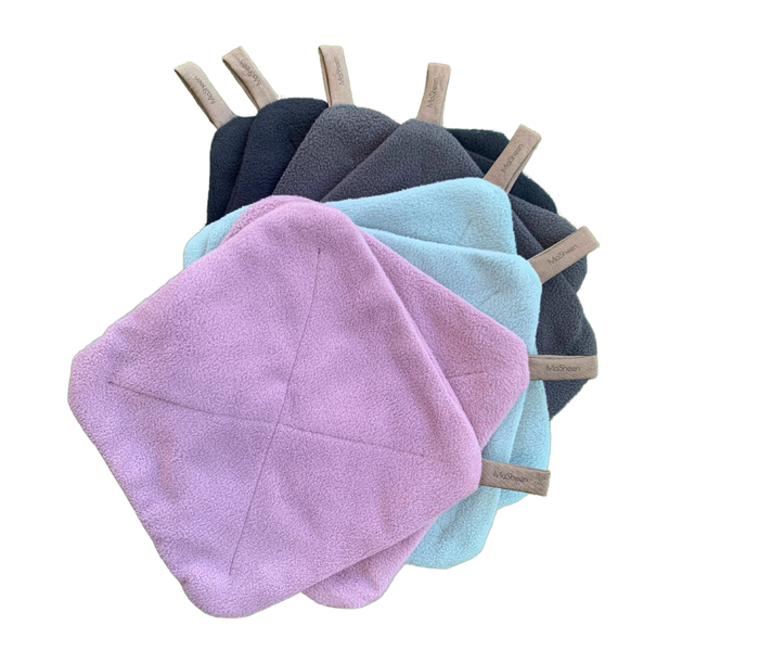 8 Pack Black, Grey, Sage and Lilac Microfleece Reusable Mini Cloths