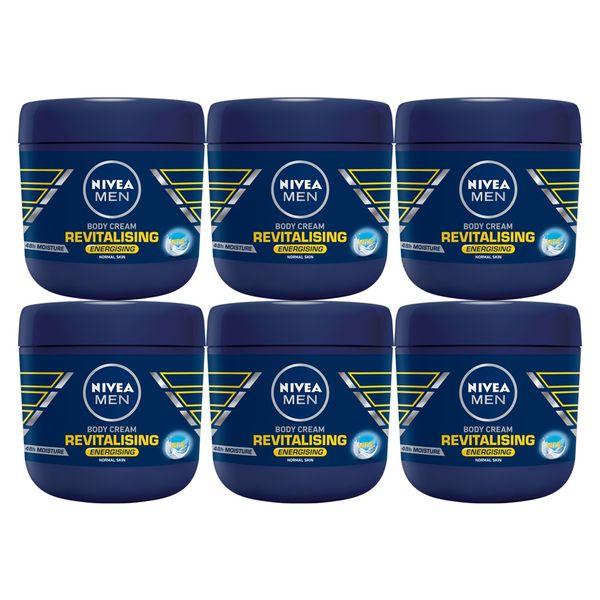 NIVEA MEN Revitalising Body Cream with Vitamin E, 6x400ml
