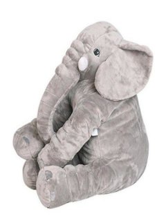 Grey Elephant Baby Pillow