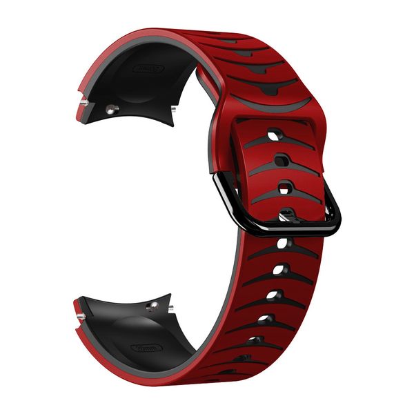 Arrow Pattern Strap Compatible with Samsung Galaxy Watch 4/5/6/7 - Red/Black
