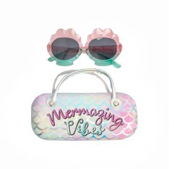 SQUIGGLE Girls Mermaid Sunnies &amp; Case Set-Fun, Stylish &amp; Sun-Safe Accessory