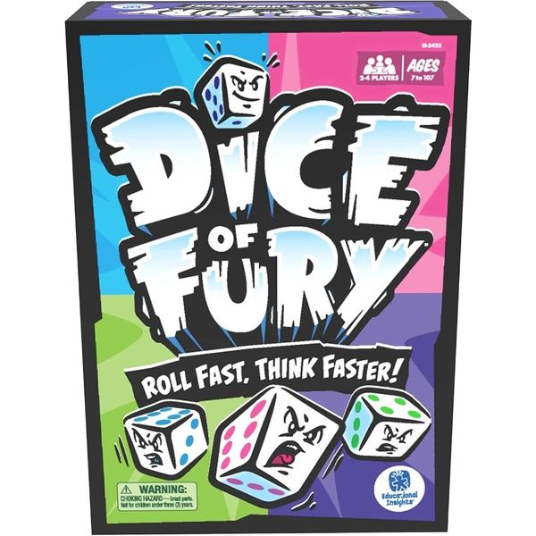 Educational Insights Dice of Fury - Fast-Paced Family Dice Game For Adults