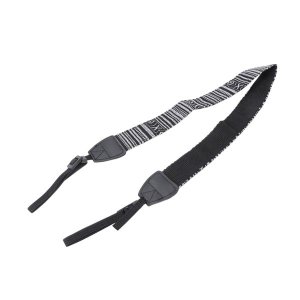 Adjustable Cotton Leather Camera Strap Shoulder Strap(Black+White)