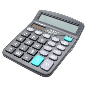 Desk Calculator, 12-Digit Solar Battery Office Calculator with Button