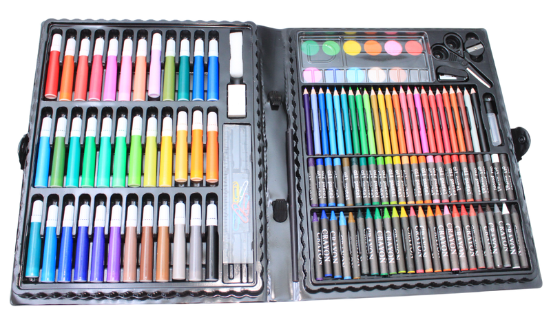 Deluxe 150-Piece Art Set - Premium Supplies for Sketching &amp; Coloring