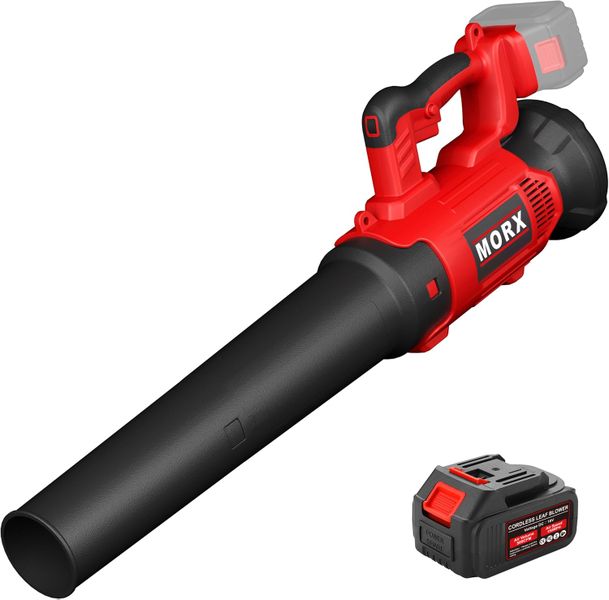 MORX Cordless Leaf Blower with 4.0AH Batteries Handheld Leaf Cleaner