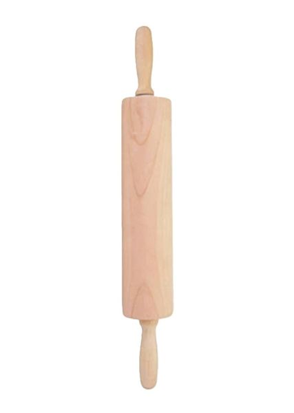 46cm Wooden Rolling Pin with Handles,Classic Dough Roller for Baking Pastry