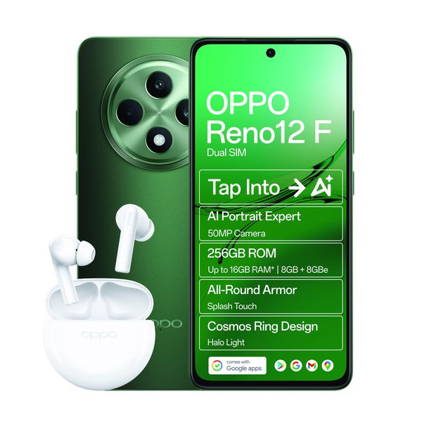 OPPO Reno12 F Andriod Smartphone - Olive Green + Buds