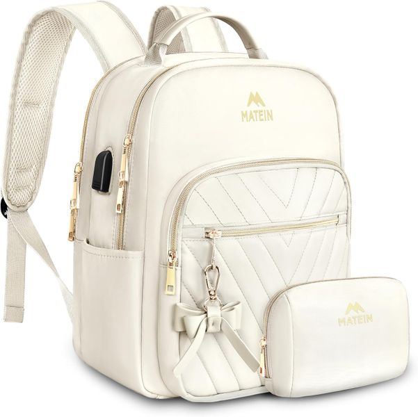 MATEIN Laptop Backpack with USB Port &amp; Cosmetic Pouch | 10.5inch