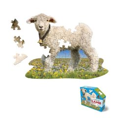 I am Lil' Lamb Animal - Shaped Jigsaw Puzzle 48 Pieces by Madd Capp