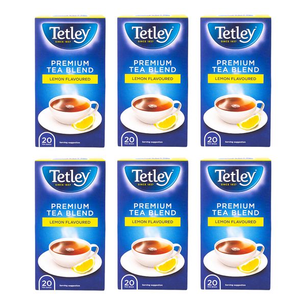 Tetley Black Lemon 6 x 20s - 120 Teabags