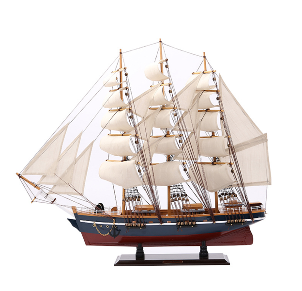 OTOPIA Wooden Decor Sailboat Ship Model 68 x 60 x 11 cm