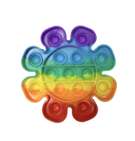 Playful Bubble Fidget Sensory Pop It Toy - Rainbow Colour
