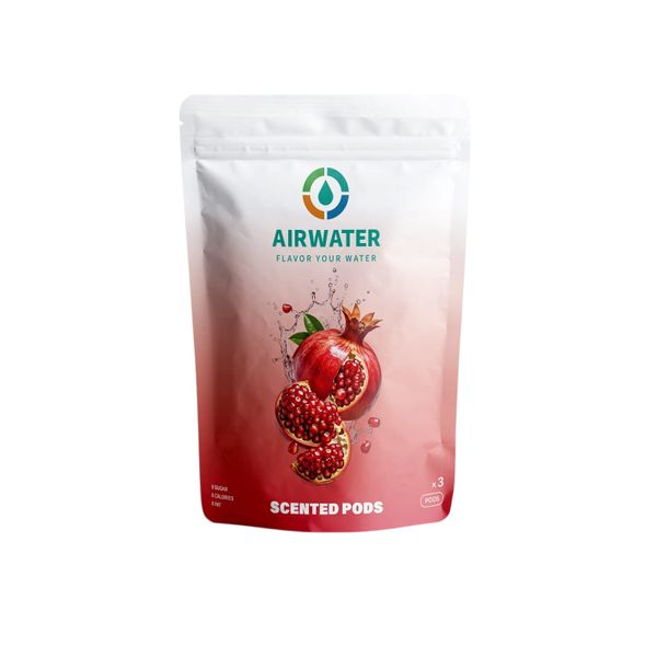 Airwater- 3 Pack Flavoured Scent Pods for Airwater Bottle - Pomegranate