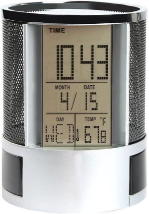 Clock Organiser with Pen Cup