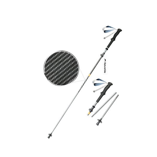 Naturehike Trekking Poles, 5 Sections Telescopic Hiking &amp; Walking Sticks