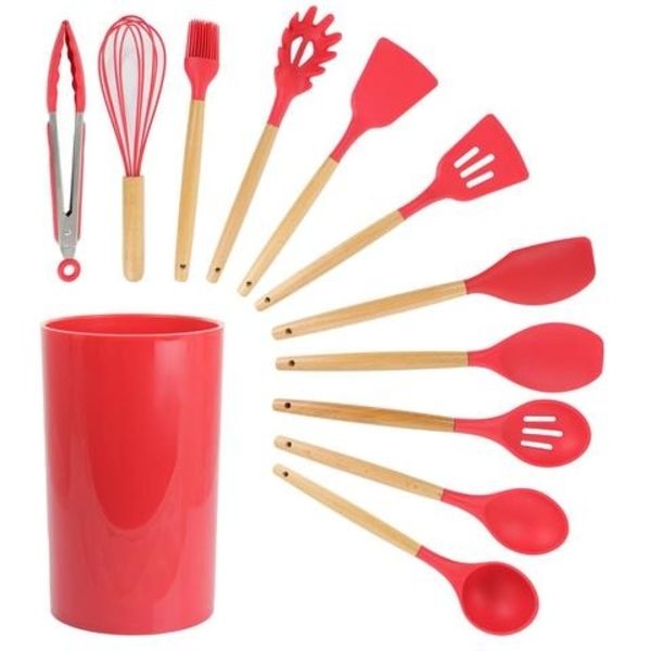 Kitchen Utensils 12 Piece Silicone with Holder