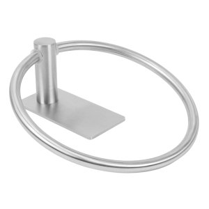 Self Adhesive Round Towel Rack for Bathroom, Stainless Steel Silver