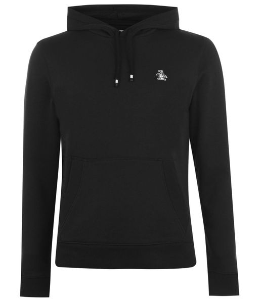 Original Penguin Men's - Fleece Popover Hoodie - Black [Parallel Import]
