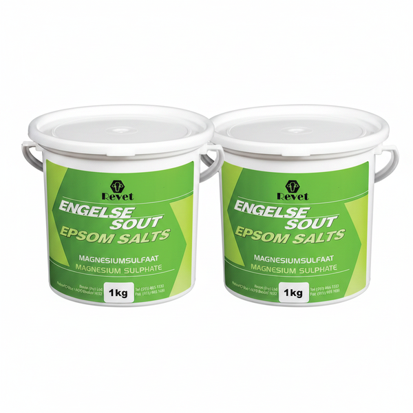 Revet Epsom Salt 1 kg - Magnesium Sulfate for Relaxation and - 2 Pack