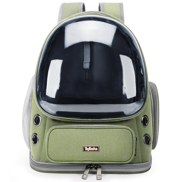 Topika - Cat Backpack Carrier Bag,Green Foldable Dog Carrier Bag for Travel