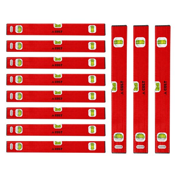 Colt Magnetic Spirit Level 40cm Lightweight Metallic Level Tool - Set Of 12