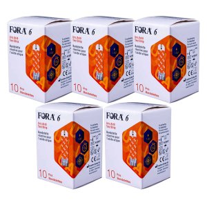 FORA 6 Uric Acid Strips, Kit of 50pcs
