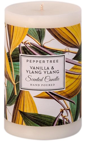 Pepper Tree Vanilla &amp; Ylang Ylang Medium Scented Pillar Candle 600ml