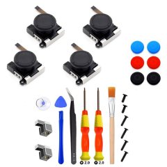 25 Pcs Switch Joy-con Repair Tools Kit Replacement Joystick Thumb Stick Set