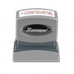 X Stamper Self Inking Red Stamp - Confidential