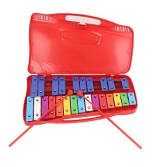 Percussion Musical Instrument Colorful Metal Keys Hand Knock Piano Red